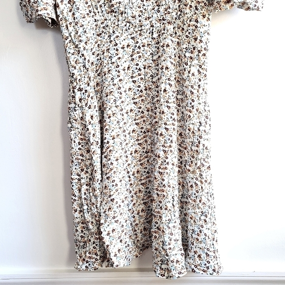 Faithfull The Brand Sidonie Aurelia Floral Off White Chestnut Mini Dress NWT 2 - Picture 11 of 16